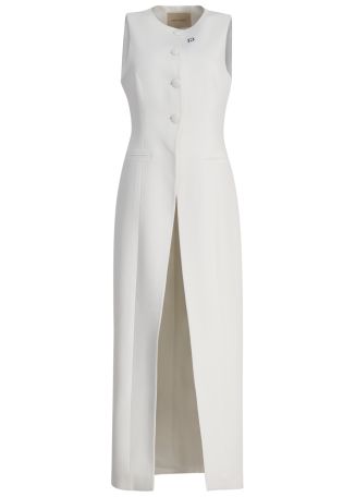 White longline vest