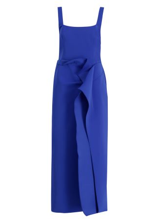 Tuthill blue draped midi dress