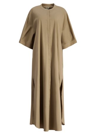 Enzo beige stretch-cotton maxi dress