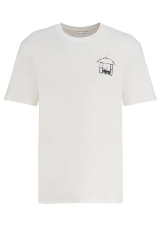 Patureau white embroidered cotton t-shirt
