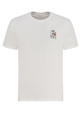 Popincourt white embroidered cotton t-shirt