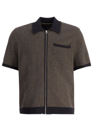 Zuma striped cotton-blend polo shirt