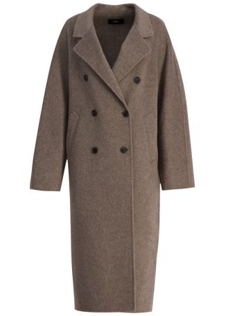 Marisa grey double-breasted wool coat