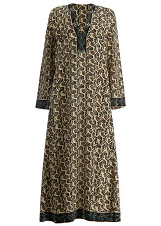 Jenna printed silk kaftan