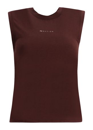 Lenox burgundy logo-print stretch-jersey tank