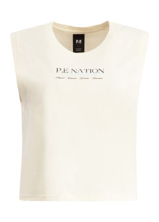 Ascent white logo cotton tank