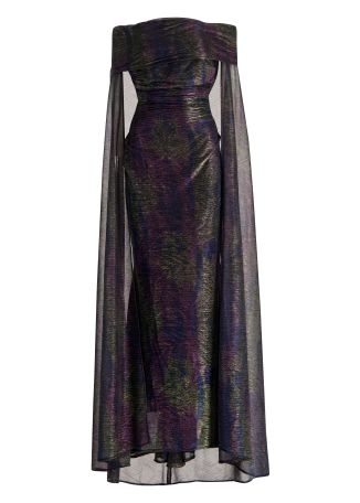 Lurex-effect gown