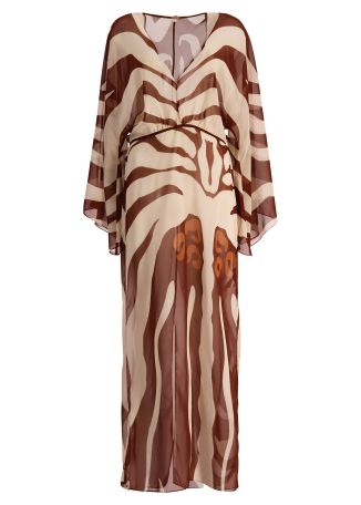 Spiritual healers printed geogrette maxi dress