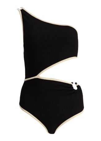Del mar black cut-out swimsuit