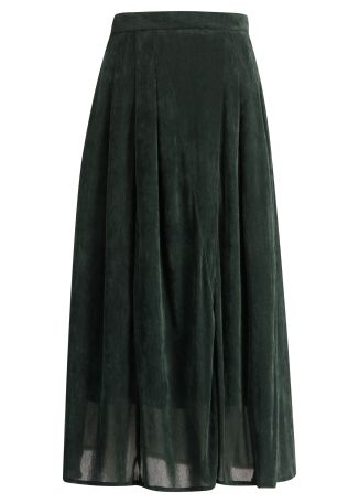 Rufina green layered tulle maxi skirt