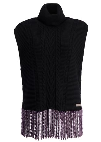 Pearl-trimmed cotton top