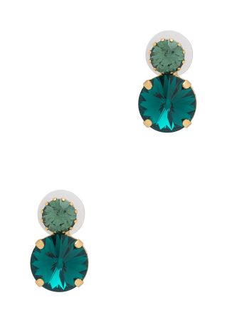 Myrla green crystal-embellished drop earrings
