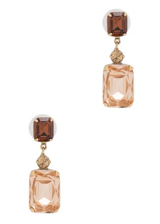 Justine crystal-embellished drop earrings