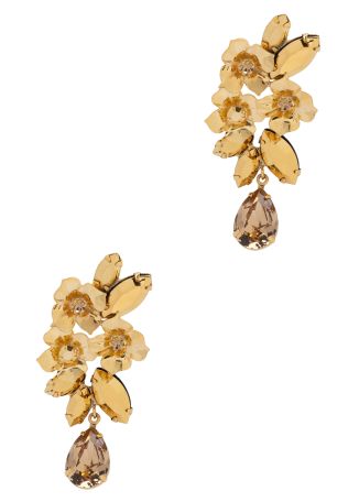 Crystal-embellished drop earrings