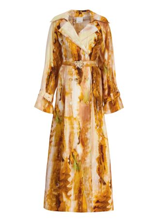 Evehill printed linen-blend maxi dress