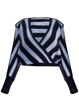 Artin striped wool-blend jumper