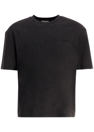 Chassaigne black logo-embroidered cotton t-shirt