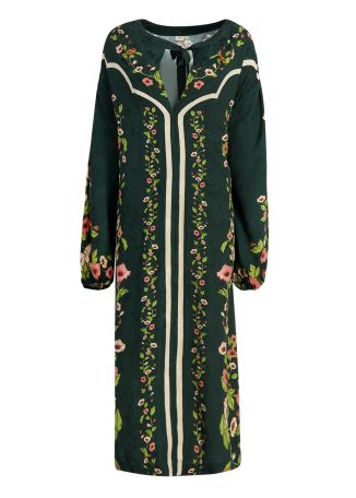 Zircon mosquetero floral-jacquard kaftan