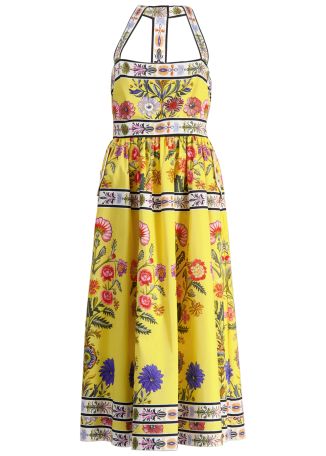 Mavaro floral-print cotton midi dress