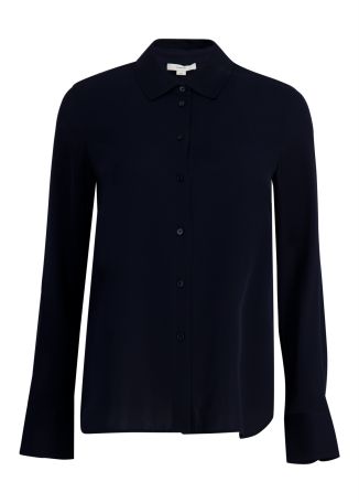 Blue stretch-silk blouse