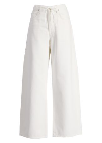 Brynn white drawstring jeans