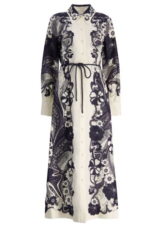 Mickey floral-print linen-blend maxi dress