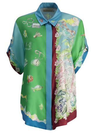 Daria printed silk shirt