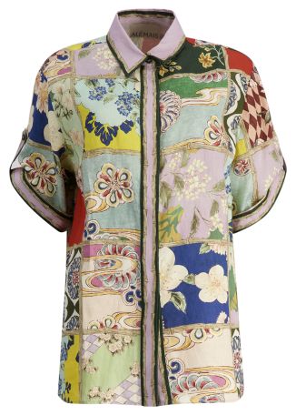 Bianca printed linen shirt 