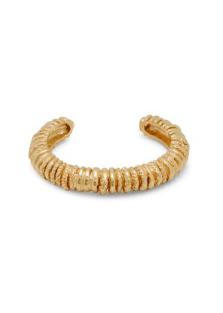 Palini beaded 18kt gold-plated cuff bracelet