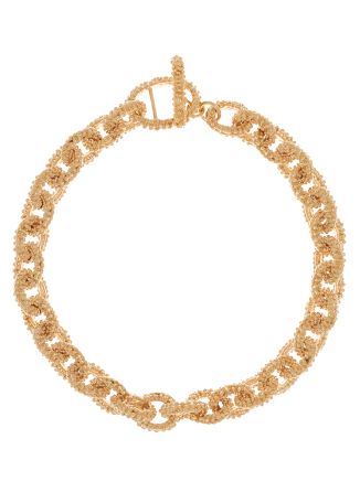 Tammy beaded 18kt gold-plated necklace