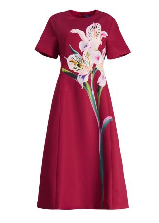 Caroline floral-print midi dress