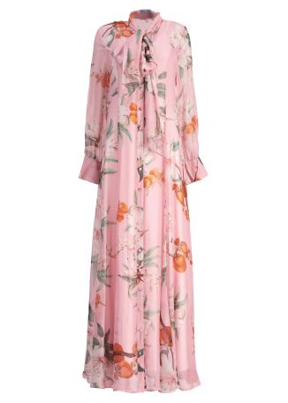 Lilith floral-print silk-blend maxi dress