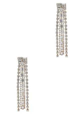 Crystal-embellished drop earrings