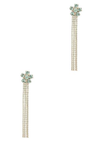 Crystal-embellished drop earrings
