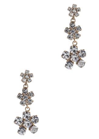 Crystal-embellished drop earrings
