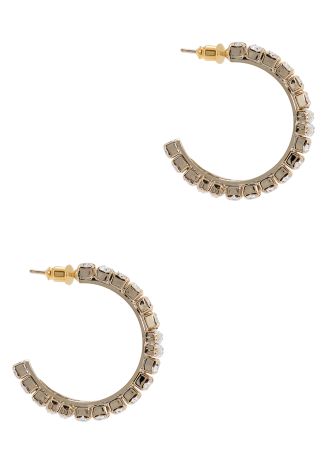 Camilla crystal-embellished hoop earrings