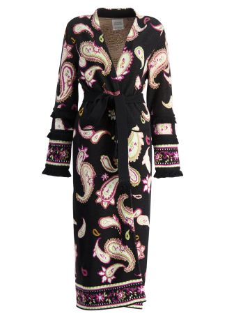 Jimi patterned-jacquard cotton coat