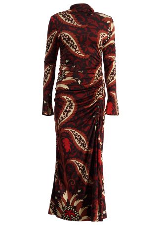 Start point printed stretch-jersey maxi dress