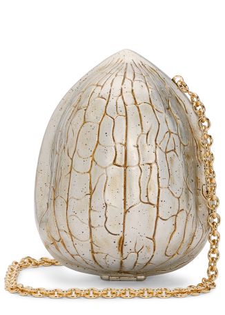 Gold sculpted clutch