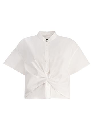 Gretchen white twisted cotton shirt