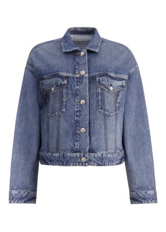 Miramar blue hooded cotton jacket 