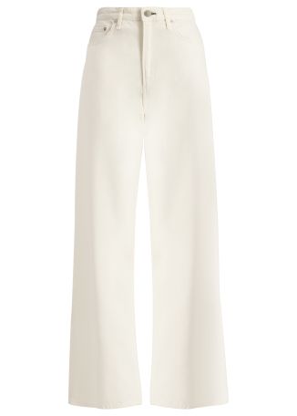 Logan white wide-leg jeans