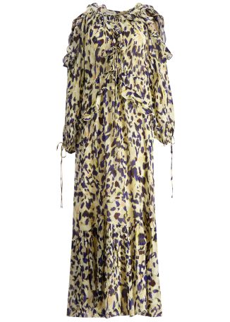 Kinetic animal-print georgette maxi dress