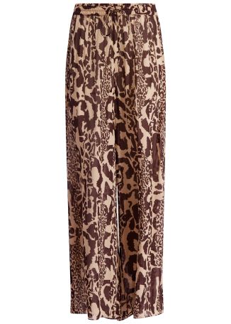 Goldie animal-print georgette trousers