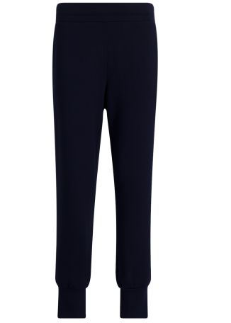The slim cuff navy stretch-jersey sweatpants
