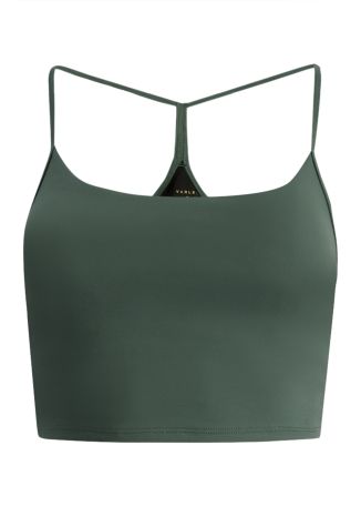 Harley green stretch-jersey bra top