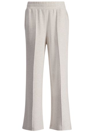 The wide leg ivory stretch-jersey sweatpants