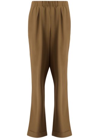 Alana beige tapered stretch-jersey trousers