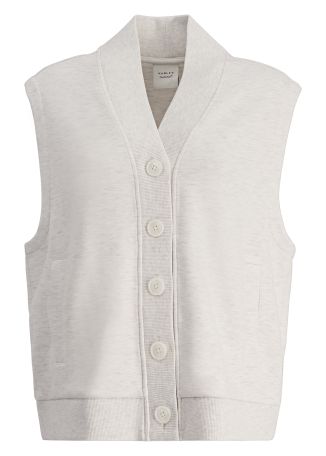 Vicky ivory stretch-jersey gilet 