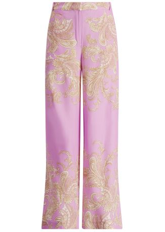 Jiah printed crepe trousers
